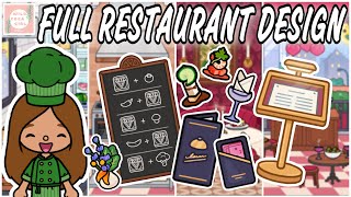 NEW FULL COZY RESTAURANT DESIGN 👩‍🍳🧅🥦🍕 TOCA LIFE WORLD 🌎 [upl. by Aiza]