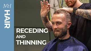 Haircut For Receding and Thinning Hair [upl. by Leba]