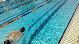 Shelley TaylorSmith coaching Rhys Bradley Rottnest 2010 Channel Swim Solo Swimmer [upl. by Dav482]