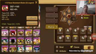 Tutorial Cálculo eficiência das runas de Summoners War peso da perfeição [upl. by Tijnar435]