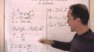 cours TS  chimie  degré de pureté dun cristal en éthanoate de sodium [upl. by Akcimahs]