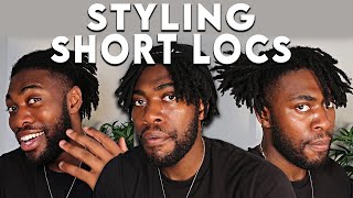 Dreadlocks Styles for SHORT LOCS  How to Style SHORT Starter Locs for Men Easy Hairstyles [upl. by Gualterio]