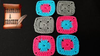 PASO A PASO PARA TEJER CUADRADO A CROCHET [upl. by Crudden]