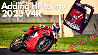 ADDING HP to my 2023 PANIGALE V4R  Ducati Performance Oil [upl. by Ursulina]