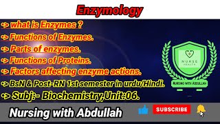 Enzymology in urdu hindi factors affecting enzymes actionsBsn 1st PostRn 1stBiochemistry [upl. by Noirrad]