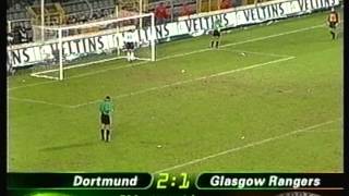 1999 December 9 Borussia Dortmund Germany 2 Rangers Glasgow Scotland 0 UEFA Cup [upl. by Akenihs]