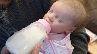 Reborn Baby Doll Night Time Routine Madison vs Dad [upl. by Tnarud]