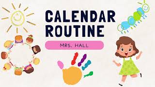 Preschool Calendar Routine Video Preschool Learning [upl. by Eustazio]