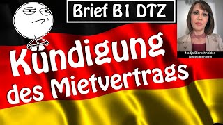 Brief B1 DTZ Fristlose Kündigung des Mietvertrags [upl. by Brandice]