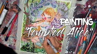 ALICE in Wonderland Speedpaint  Natasha Wescoat  Watercolor [upl. by Yromem]