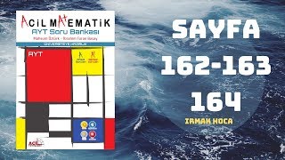 ACİL MATEMATİK AYT ÇÖZÜMLERİ SAYFA  162163164 2019 [upl. by Hilarius8]