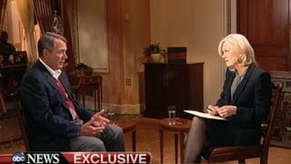 John Bohner Calls Tax Rate Increase Unacceptable in ABC News Interview with Diane Sawyer [upl. by Dnomso]