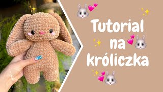 królik na szydełku CZĘŚĆ 2 KORPUS ŁAPY OGON crochet rabbit PART 2 BODY PAWS TAIL [upl. by Yl]