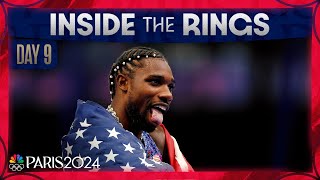 Noah Lyles Team USA swimming part of monumental history at Olympics Day 9  Inside the Rings [upl. by Yenwat]