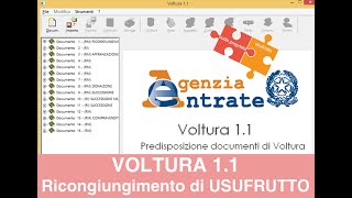 VOLTURA 11  Ricongiungimento di USUFRUTTO [upl. by Sawyere]