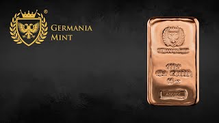 GERMANIA MINT COPPER CAST BAR 10 OZ [upl. by Ardnikal620]