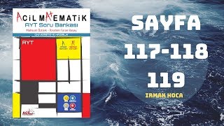 ACİL MATEMATİK AYT ÇÖZÜMLERİ SAYFA  117118119 2019 [upl. by Anom]