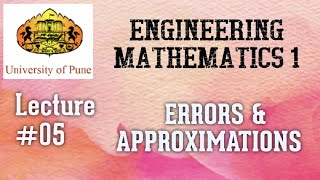 Lec 05  Errors amp Approximations  Jacobians  Maths 1  SPPU  Sem 1  niraliprakashan [upl. by Charleen]