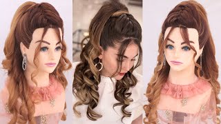 Bridal Hairstyles kashees l Curly ponytail hairstyles l engagement look l wedding hairstyles kashees [upl. by Eenej607]