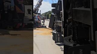 Wrecker accident rollover wrecker youtubeshorts recovery automobile rotator [upl. by Randee]