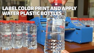 Label Color Print and Apply Water Plastic Bottles [upl. by Otsirc837]