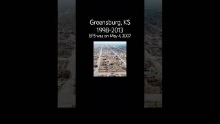 Greensburg KS 19982013 Timelapse tornado ef5 [upl. by Enihpled]