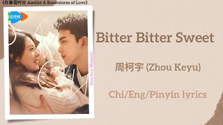 Bitter Bitter Sweet  周柯宇 Zhou Keyu《在暴雪时分 Amidst A Snowstorm of Love》ChiEngPinyin lyrics [upl. by Arihat625]