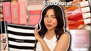 WHAT I BOUGHT FOR THE SEPHORA SPRING SALE  TRY ON HAUL [upl. by Anilehcim179]