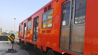 Metro CDMX  Moviendo Carro de MP68R93 en los Talleres de El Rosario de la Línea 7 [upl. by Iliak]