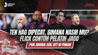 OFFSIDE DUO 194  TEN HAG DIPECAT GIMANA NASIB MU FLICK CONTOH PELATIH JAGO POOL ARSENAL SERI [upl. by Siradal]