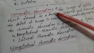 Aberration definition Types of Aberrations chartLongitudinal chromatic Aberration [upl. by Eshelman]