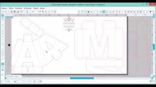 REDIMENSIONANDO LETRAS 3D para Silhouette studio [upl. by Lali]