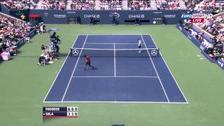 RFederer vs DSela US Open 2011 HD [upl. by Ylrebnik657]