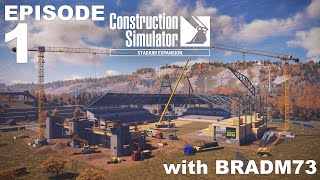 CONSTRUCTION SIMULATOR 2022  STADIUM EXPANSION DLC  Ep 1 Pedestrian Bridge Part 1 [upl. by Trevar508]