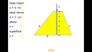 Superficie de un trapecio [upl. by Anawqahs]