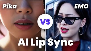 Pika Lip Sync vs EMO  AI Lip Sync Comparison Quick Compare [upl. by Bern]