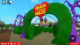 Roblox Disneyland Wales Alice in Wonderland Maze [upl. by Darin809]