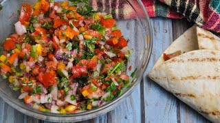 Salata Pico de Gallo rapida si sanatoasa  delicioasa ca garnitura🤗🤗🍴🏠Casuta Laurei [upl. by Asor949]