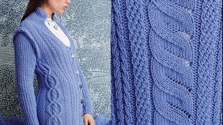 5 Long Cabled Coat Vogue Knitting Fall 2014 [upl. by Asille]