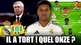 Les sorties dANCELOTTI naident PERSONNE  Fait Jouer ENDRICK Real Madrid Vs Betis Seville [upl. by Euqinom]