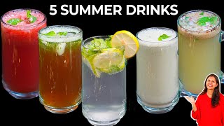 5 Easy Summer Drinks जो आपको गर्मियों में तरो ताज़ा कर दे  5 Summer Drinks Recipe  Kabitaskitchen [upl. by Gabor267]