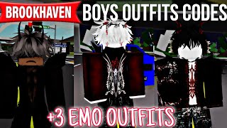 New Brookhaven codes for boys Outfits Clothes  Emo boys outfits codes for HSL [upl. by Tristam]