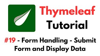 Thymeleaf Tutorial 19  Form Handling  Submit Form and Display User Registration Form Data [upl. by Sufur221]