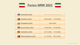 Ferien NRW 2023 [upl. by Maiocco]