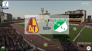 TOLIMA vs CALI  LIGA BETPLAY  FUTBOL COLOMBIANO  EA Sports  PSD1EZ [upl. by Norej]