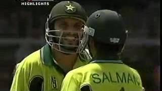 Shahid Afridi 100 on 36 balls Against India  Fastest Hundred [upl. by Belter]