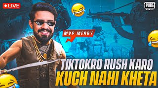 TIKTOKRO RUSH KARO NA CUSTOM ROOMS MVP MERRY IS LIVE PUBG MOBILE [upl. by Enneibaf773]