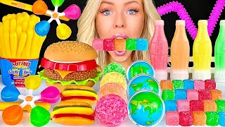 ASMR SOUR CANDY WARHEADS CUBES SOUR SPRAY WAX CANDY EARTH GUMMY RAINBOW DESSERTS MUKBANG 먹방 [upl. by Arimahs514]