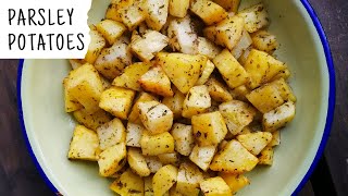 PARSLEY BAKED POTATOES  30 Minute Potato Recipe  Snack or Main Dish Recipe  cookwithme [upl. by Caye716]