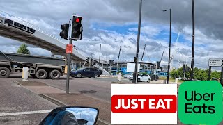 POV Delivering Uber Eats amp Just Eat Around Manchester [upl. by Ordnaxela964]